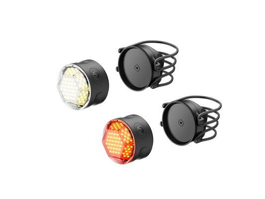 Mini magnetic front and rear lights