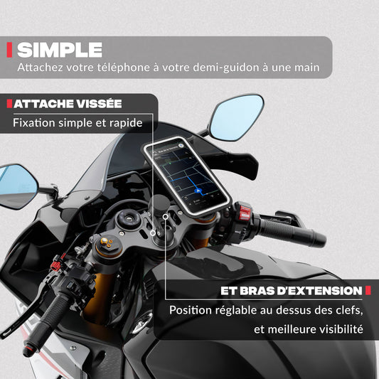 Phone mount for MINI BOOST clip-on handlebar
