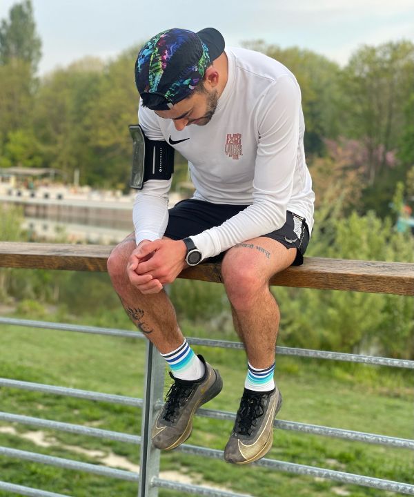 Capture d’écran d’une session de running partagée sur une appli communautaire.