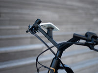 Moustache bike phone holder with metal plate