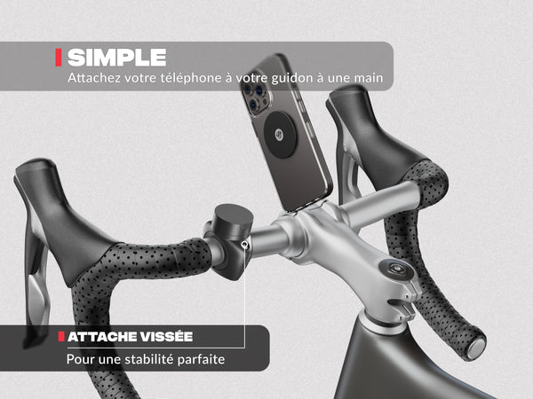 PRO mount for bike handlebar with steel plate