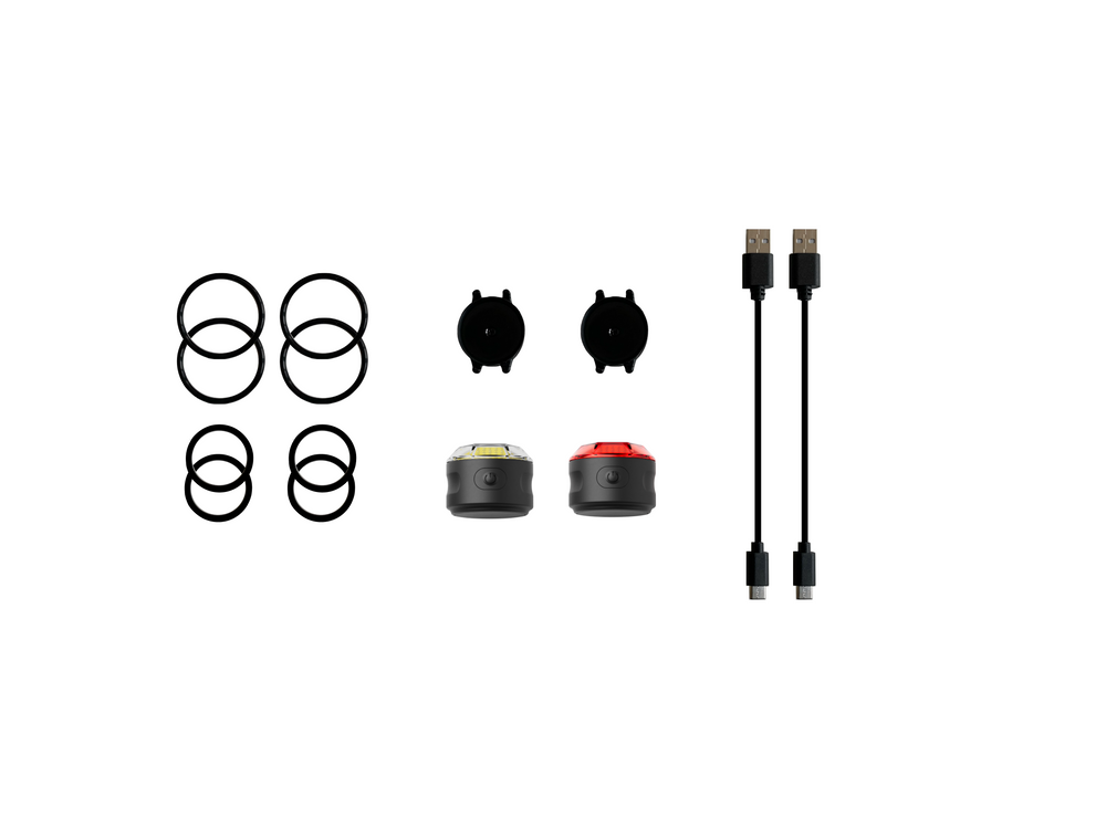 Mini magnetic front and rear lights