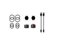 Mini magnetic front and rear lights