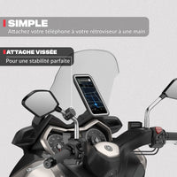Phone mount for scooter and motorcycle mirror
