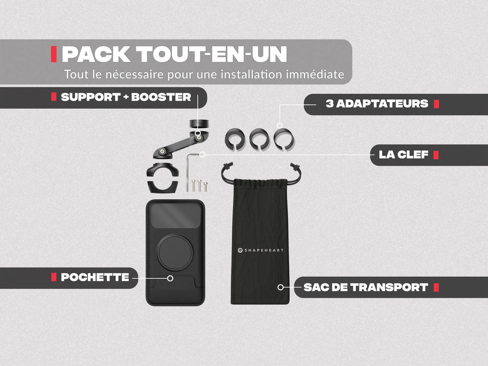 PRO BOOST mount for motorcycle handlebar