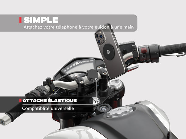Motorcycle phone mount (with steel plate)