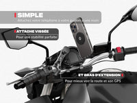 PRO BOOST motorcycle phone holder with metal plate