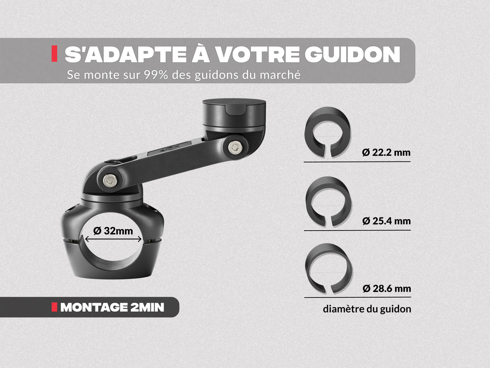 PRO BOOST motorcycle phone holder with metal plate