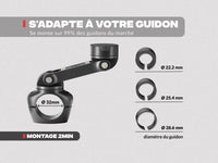 PRO BOOST motorcycle phone holder with metal plate