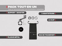 PRO BOOST motorcycle phone holder with metal plate