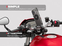 Professional motorcycle phone holder with metal plate