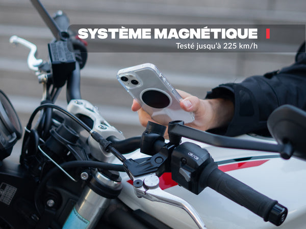 Professional motorcycle phone holder with metal plate