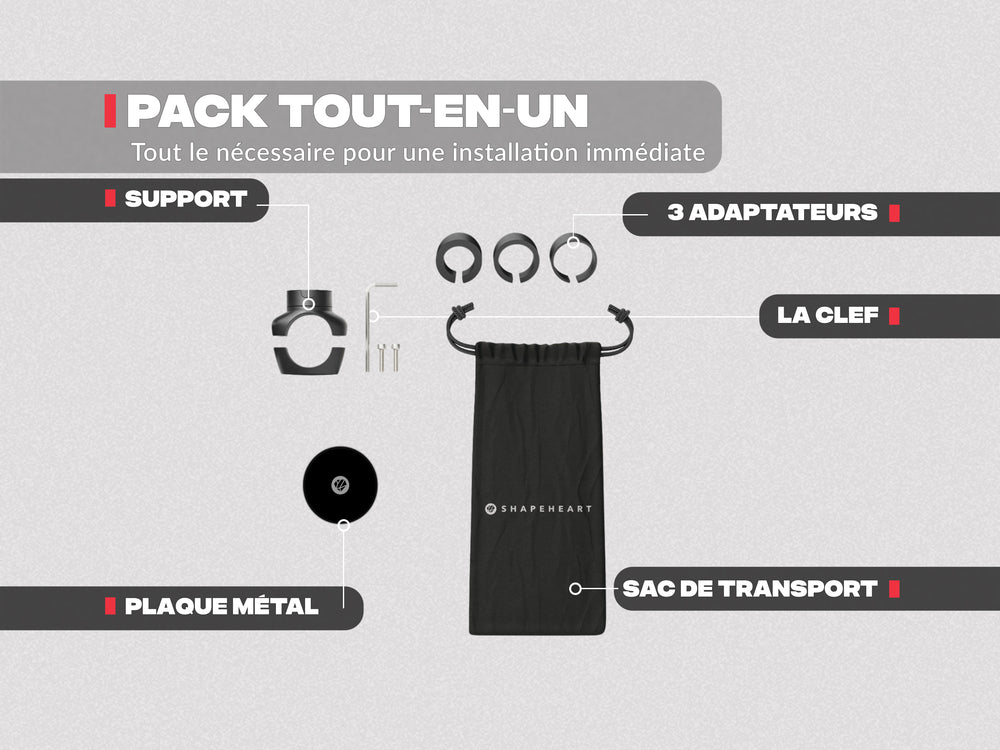 Professional motorcycle phone holder with metal plate