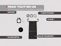 Professional motorcycle phone holder with metal plate