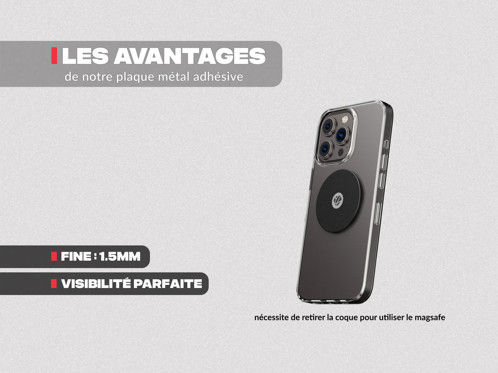 Motorcycle phone mount (with steel plate)