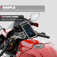 Phone mount for motorcycle clip-on handlebar