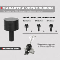 Phone mount for motorcycle clip-on handlebar