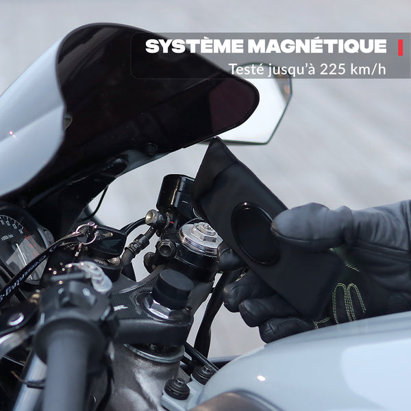 Phone mount for motorcycle clip-on handlebar